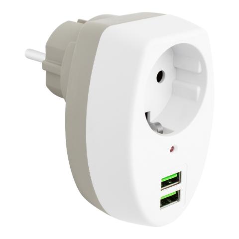 POWERMASTER 4911 TEKLİ 2 USB'Lİ AKIM KORUMA PRİZI